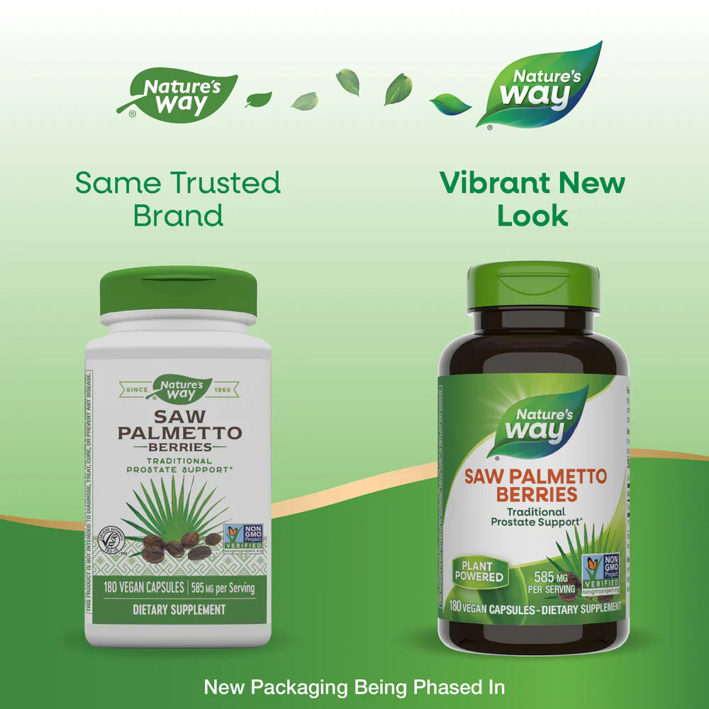 Saw Palmetto Berries 585 mg 180 Vegetarian Capsules by Nature's Way