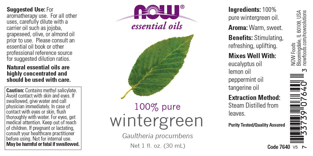 Wintergreen Oil 1 fl oz (30 ml) | By Now Essential Oils - Best Price