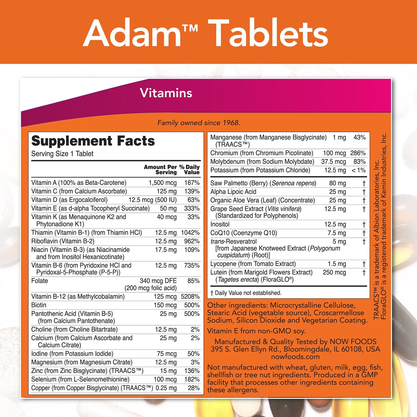 ADAM Superior Men's Multi 120 Tablets