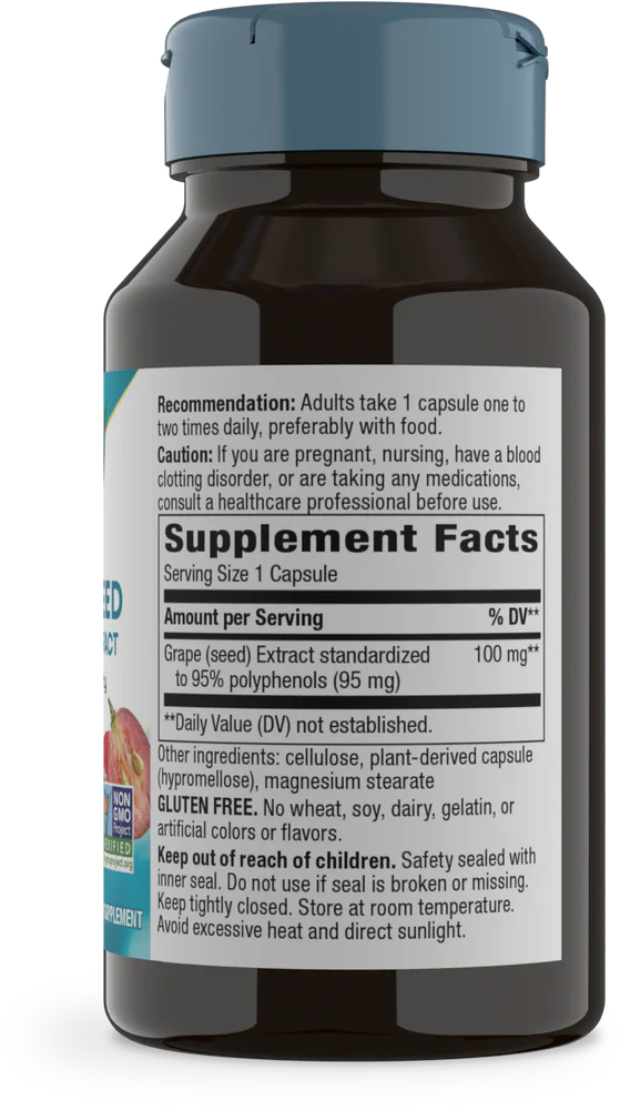 Grape Seed Standardized 60 Veg Capsules by Nature's Way