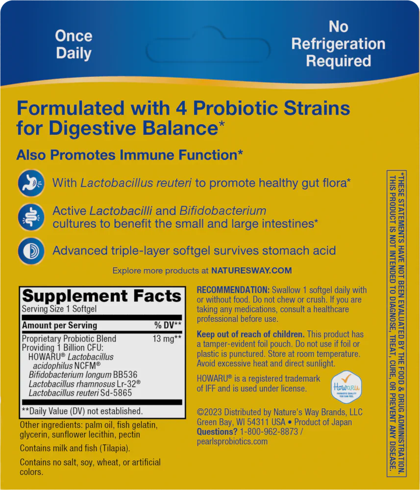 Primadophilus Reuteri Pearls 60 Capsules