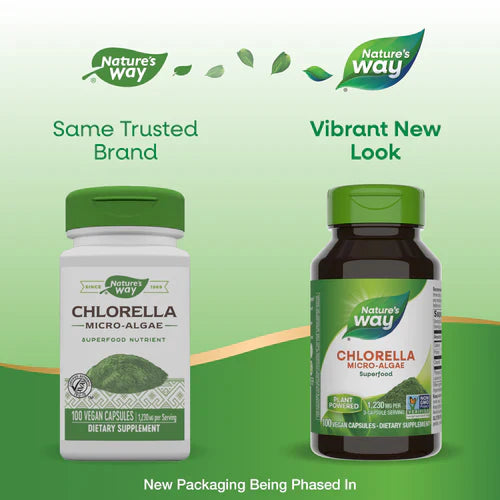 Chlorella Micro-Algae 410 mg 100 Vegetarian Capsules by Nature's Way