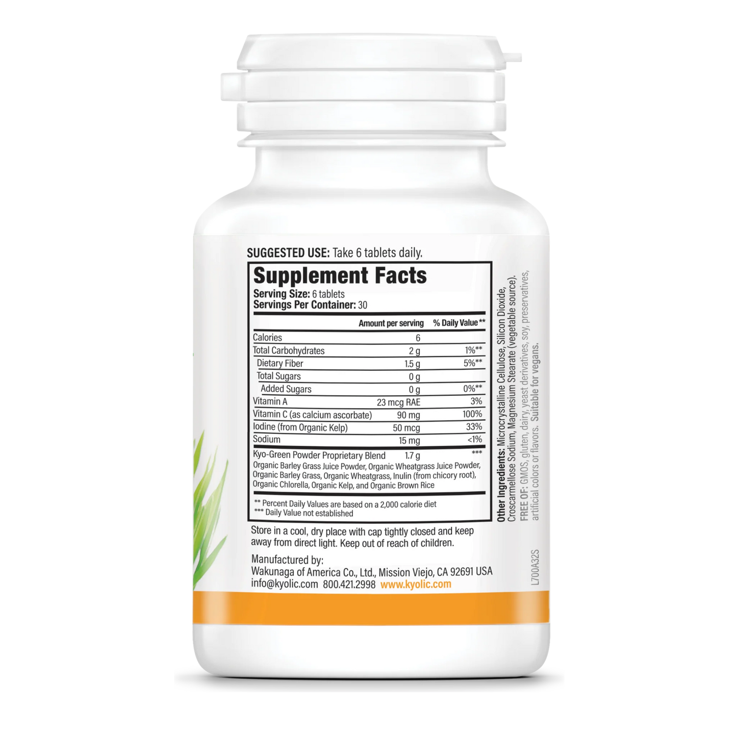 Kyo-Green Tablets, Greens Blend Energy 180 Tablets, Kyolic