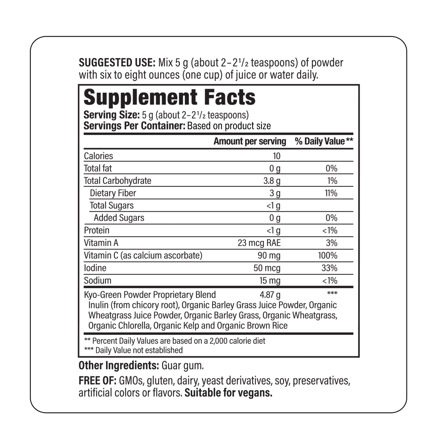 Kyo-Green Powdered Drink Mix 10 oz (283 g)