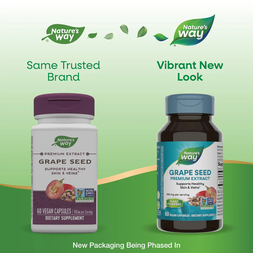 Grape Seed Standardized 60 Veg Capsules by Nature's Way