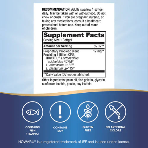 Probiotic Pearls Women's Vaginal & Digestive Health 30 Once Daily Softgels