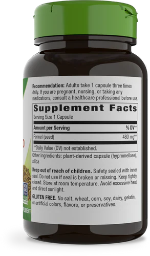 Fennel Seed 480 mg 100 Vegetarian Capsules by Nature's Way