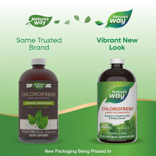 Chlorofresh Liquid Chlorophyll Mint Flavored 16 fl oz (473.2 ml) by Nature's Way
