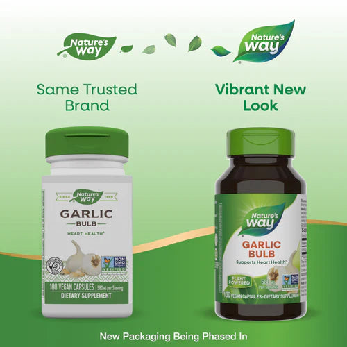 Garlic Bulb 580 mg 100 Vegetarian Capsules by Nature's Way