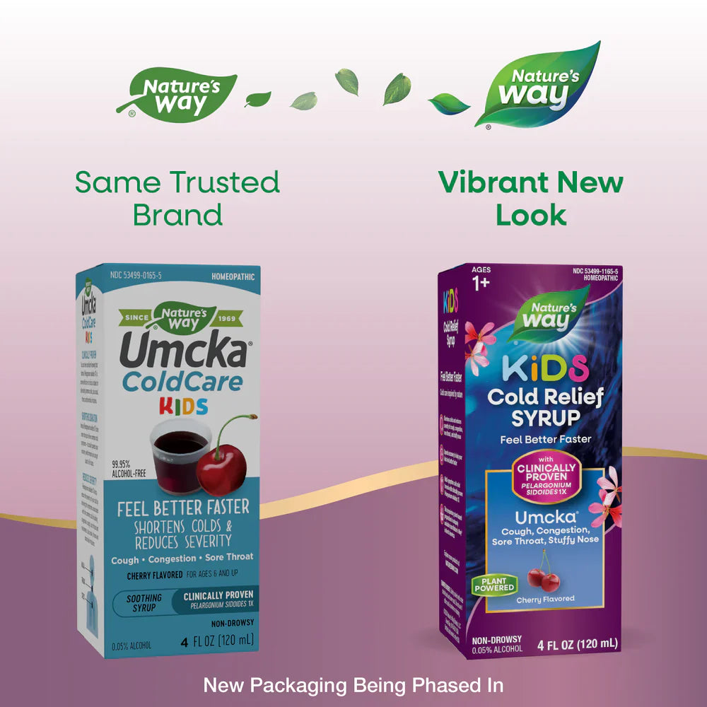 Umcka ColdCare Children's Cherry Flavor Syrup 4 fl oz (120 ml)