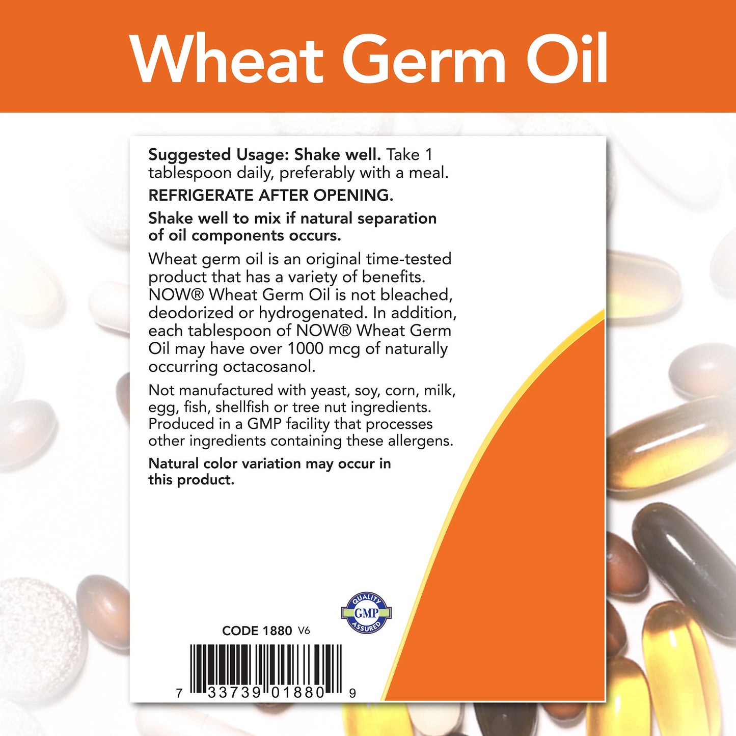Wheat Germ Oil 16 fl oz (473 ml) | By Now Foods - Best Price