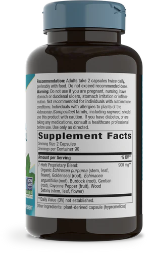 Echinacea Goldenseal 450 mg 180 Vegetarian Capsules by Nature's Way