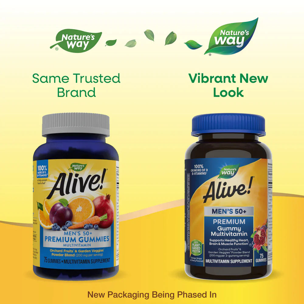 Alive! Men's 50+ Gummy Vitamins 75 Gummies