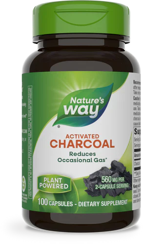 Activated Charcoal 560 mg 100 Capsules