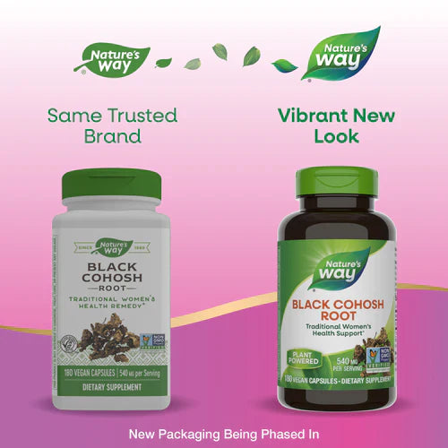 Black Cohosh Root 540 mg 180 Vegetarian Capsules by Nature's Way