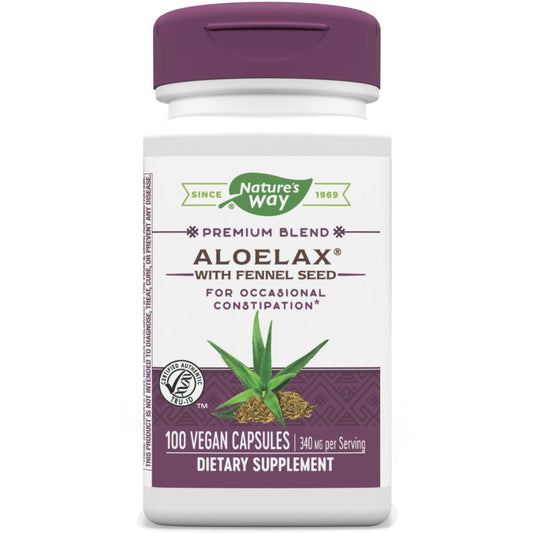 Aloelax with Fennel Seed 500 mg 100 Vegetarian Capsules by Nature's Way best price