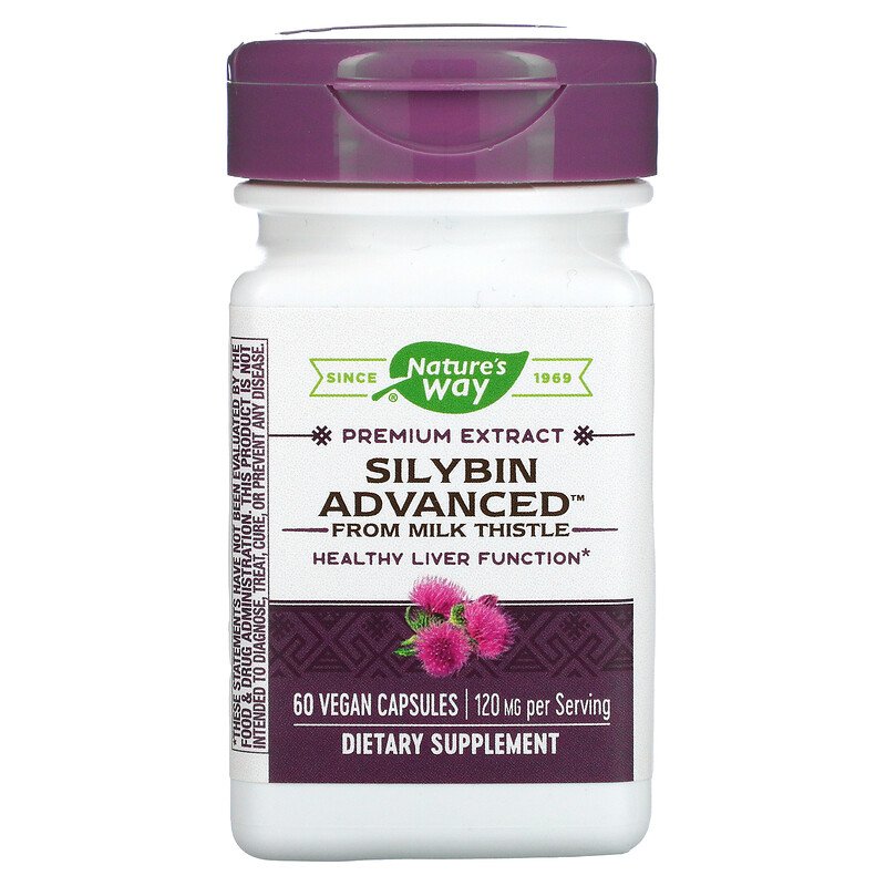 Premium Extract Silybin Advanced, 120 mg, 60 Vegan Capsules by Nature's Way