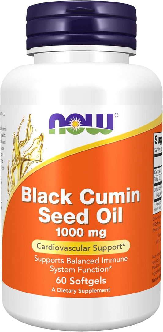 Black Cumin Seed Oil, 1,000 mg, 60 Softgels by NOW