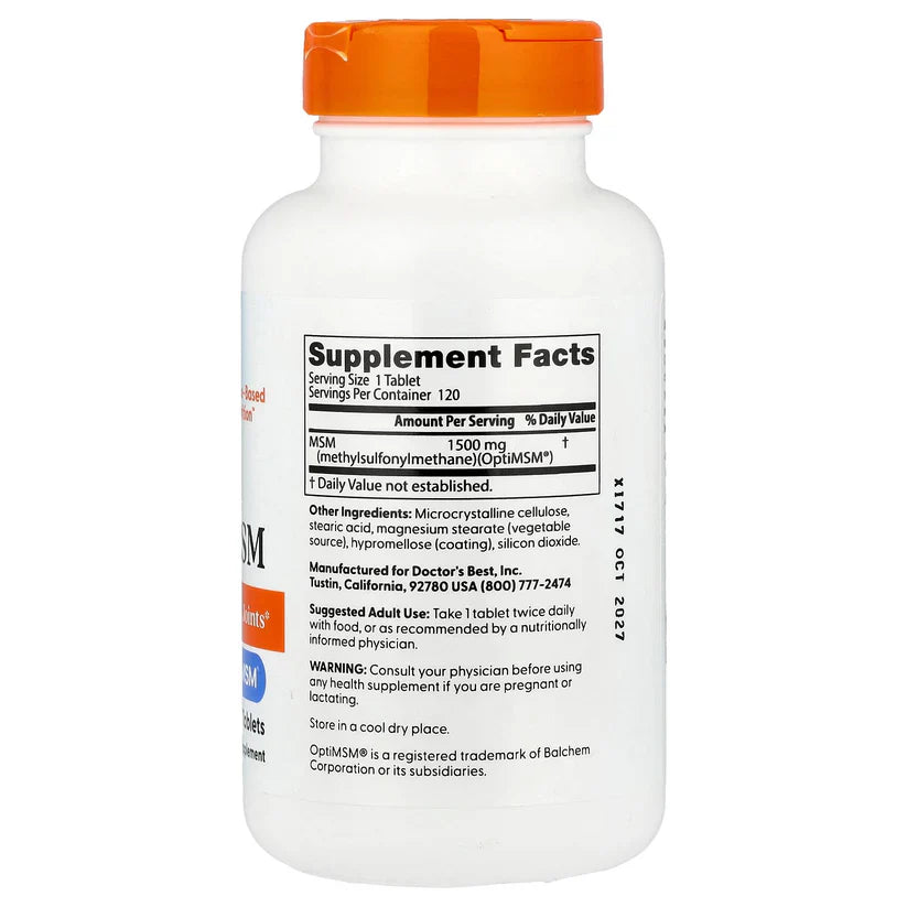 Best MSM 1500 mg 120 Tablets