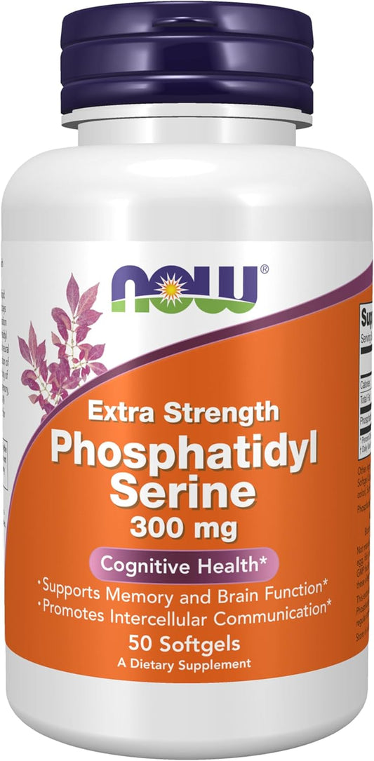 Phosphatidyl Serine 300 mg, Extra Strength 50 Softgels by NOW