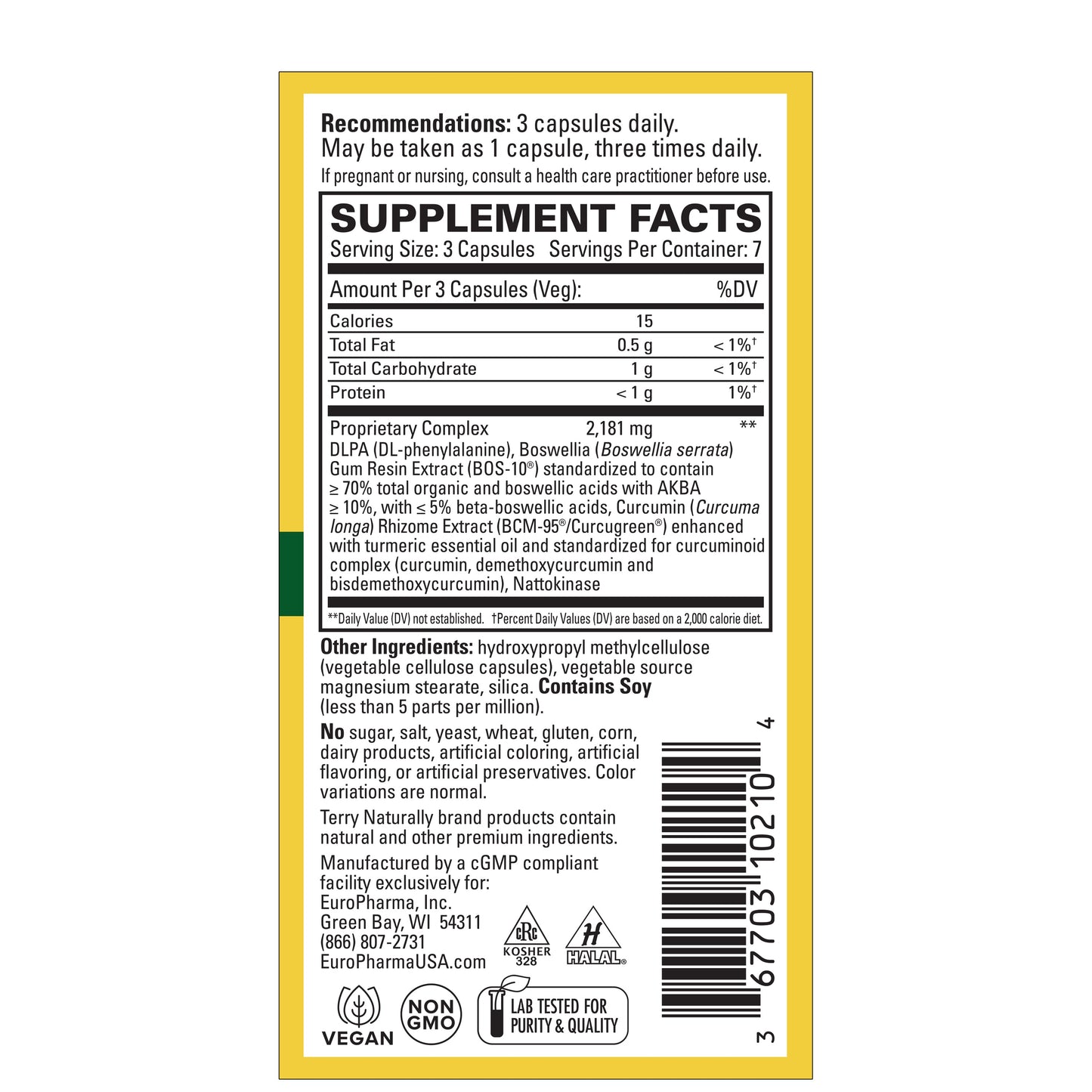 Terry Naturally Curamin 21 Capsules