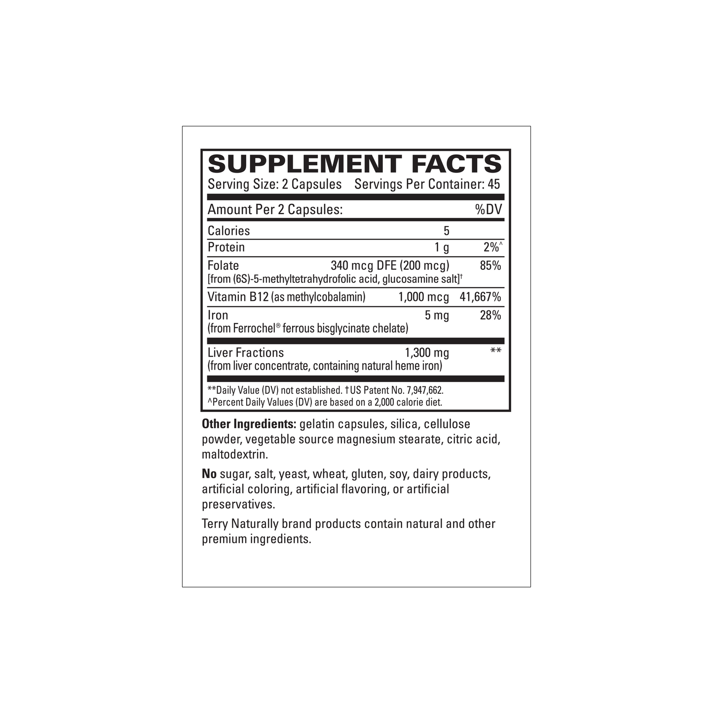 Terry Naturally Liver Fractions 90 Capsules