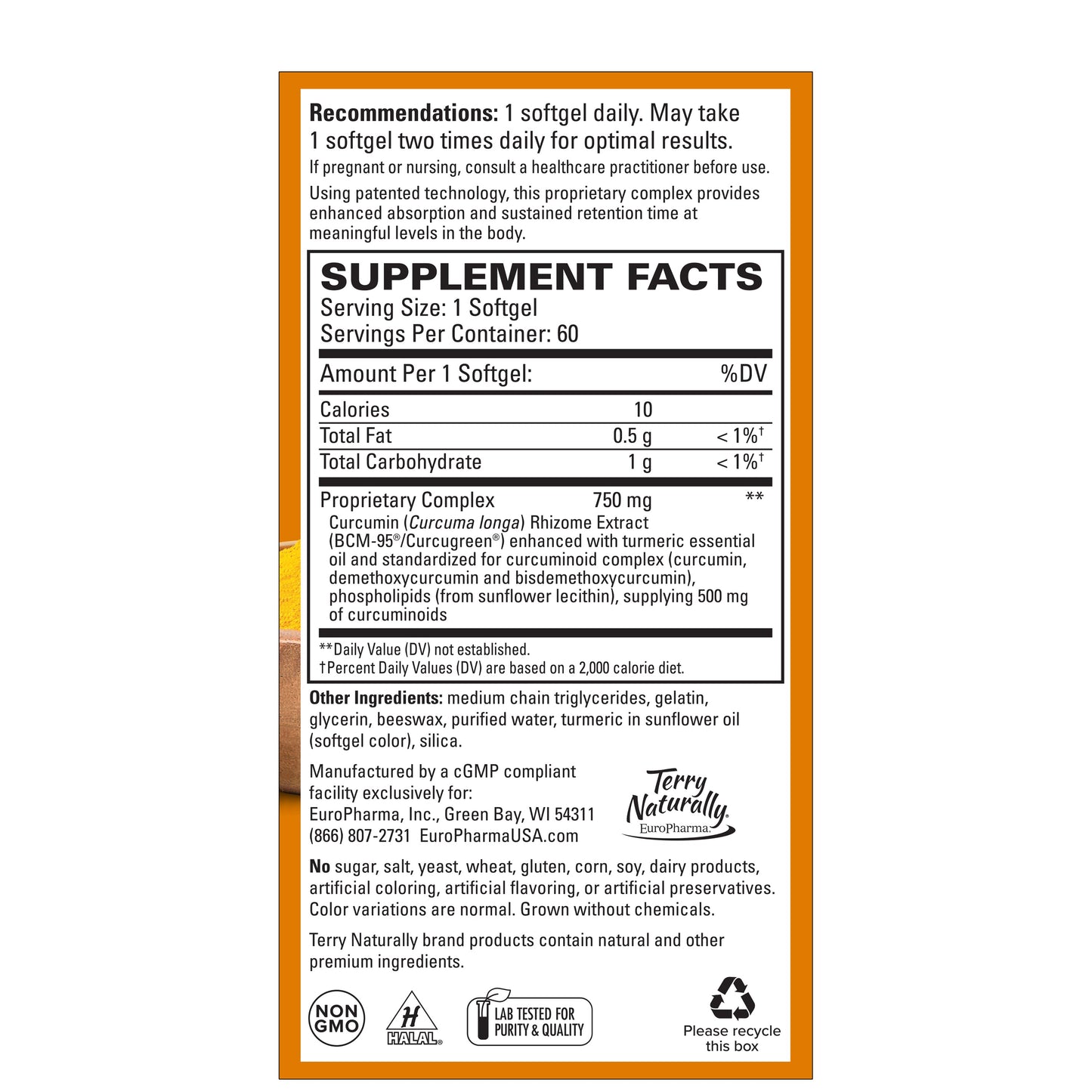 Terry Naturally CuraMed 750 mg 60 Softgels