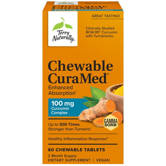 CuraMed 100 mg 60 Chewable Tablets by Terry Naturally