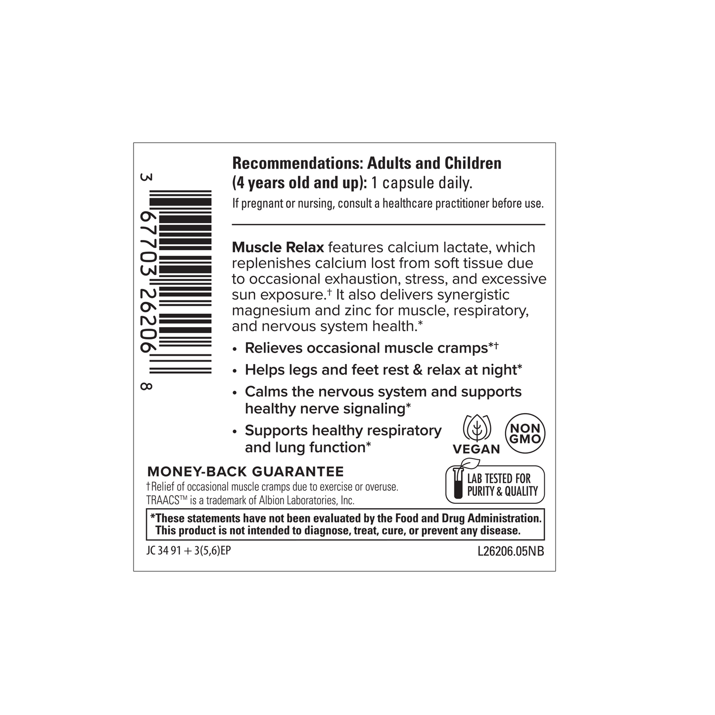 Terry Naturally Muscle Relax 60 Caps