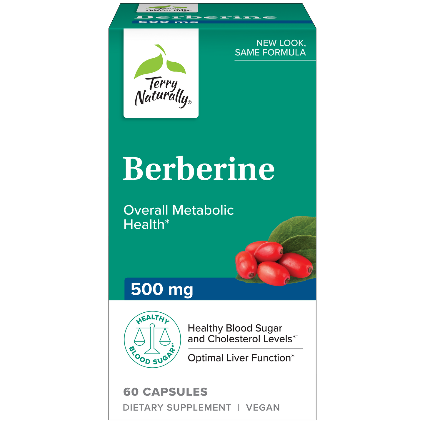 Terry Naturally Berberine 500 mg, 60 Capsules, by Europharma