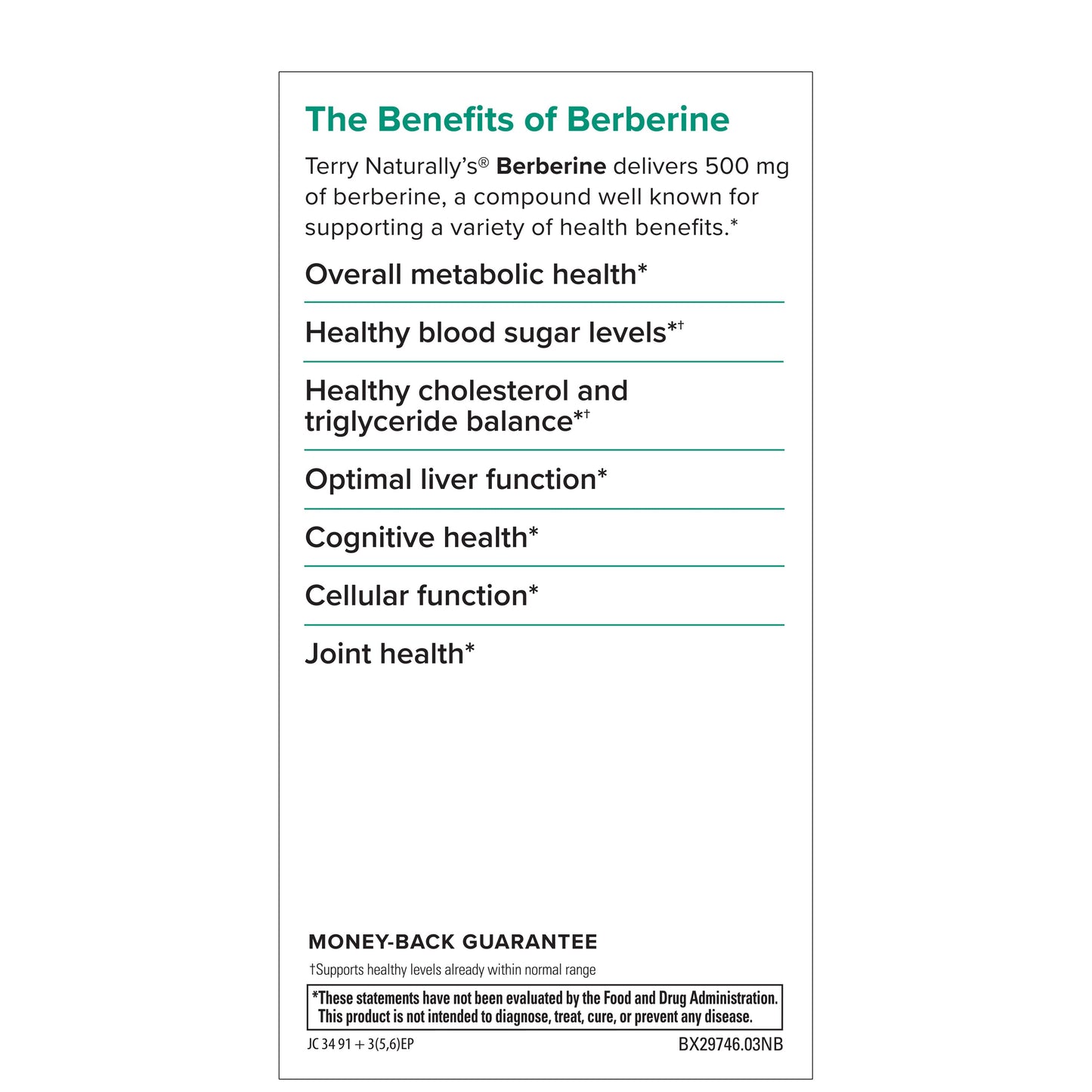 Terry Naturally Berberine 500 mg, 60 Capsules, by Europharma