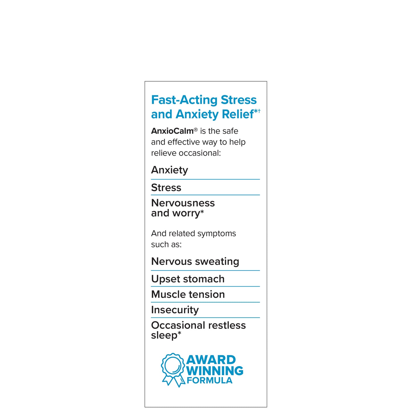 Terry Naturally AnxioCalm 90 Tablets, by EuroPharma