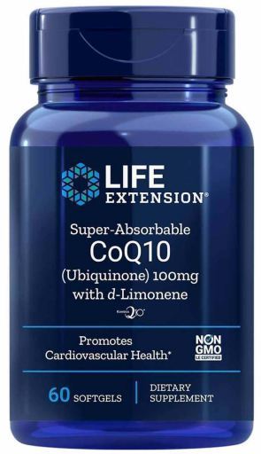 Life Extension, Super-Absorbable CoQ10 (Ubiquinone) with d-Limonene, 100 mg, 60 Softgels