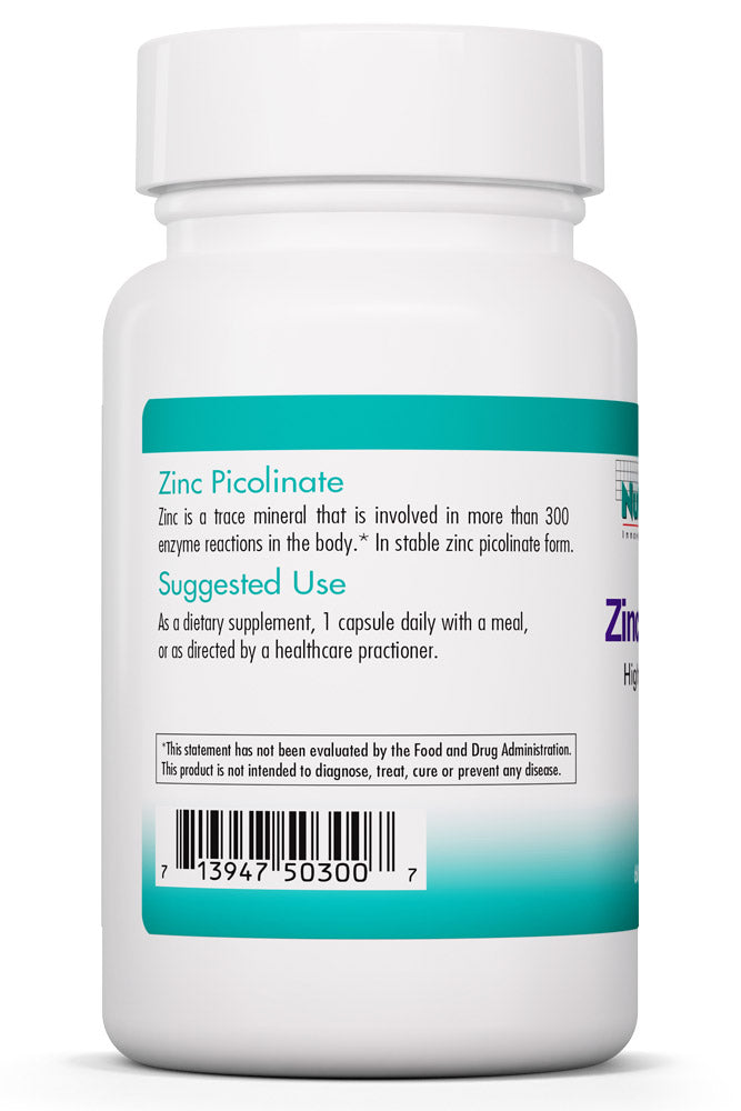 Zinc Picolinate 60 Vegetarian Capsules by Nutricology best price