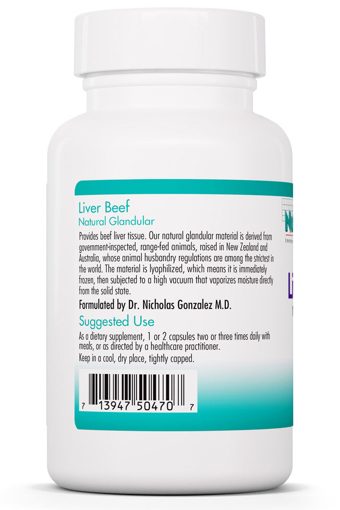 Liver Beef Natural Glandular 125 Vegicaps by Nutricology best price