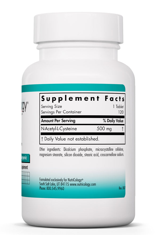 NAC (N-Acetyl-L- Cysteine) 120 Tablets by Nutricology best price