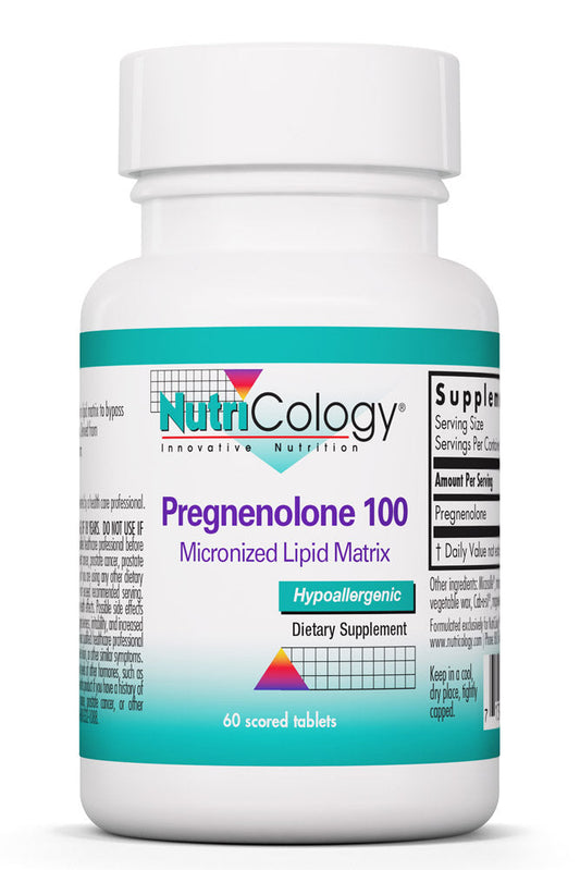 Pregnenolone 100 mg Micronized Lipid Matrix 60 Scored Tablets by Nutricology best price