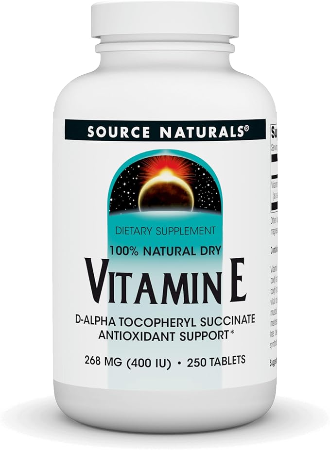 Vitamin E, 400 IU 250 Tablets by Source Naturals