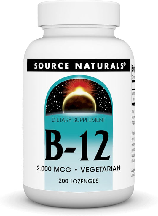 B-12, 2,000 mcg, 200 Lozenges by Source Naturals