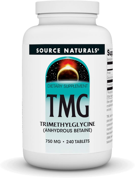 TMG, 240 Tablets, 750 mg, by Source Naturals