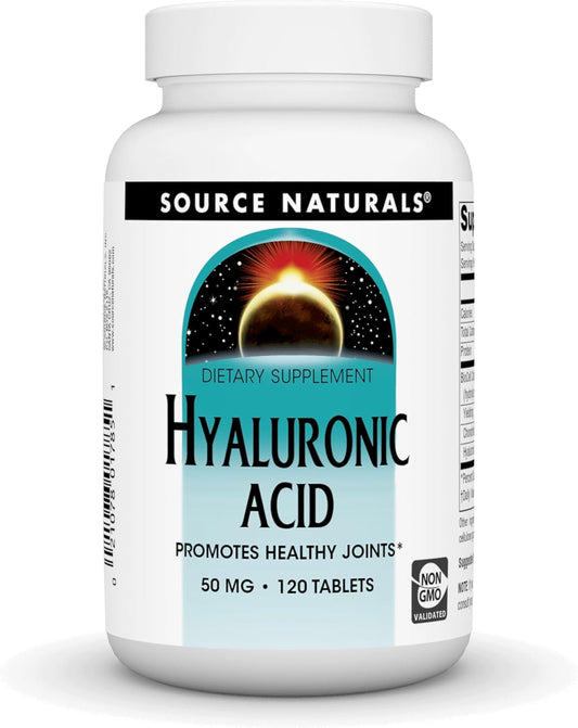 Hyaluronic Acid, 50mg, 120 Tablets by Source Naturals