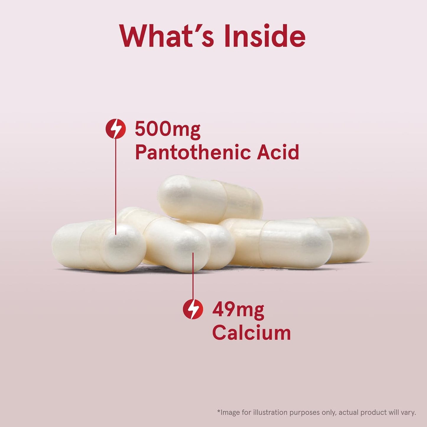 Pantothenic Acid B5 500 mg 100 Capsules