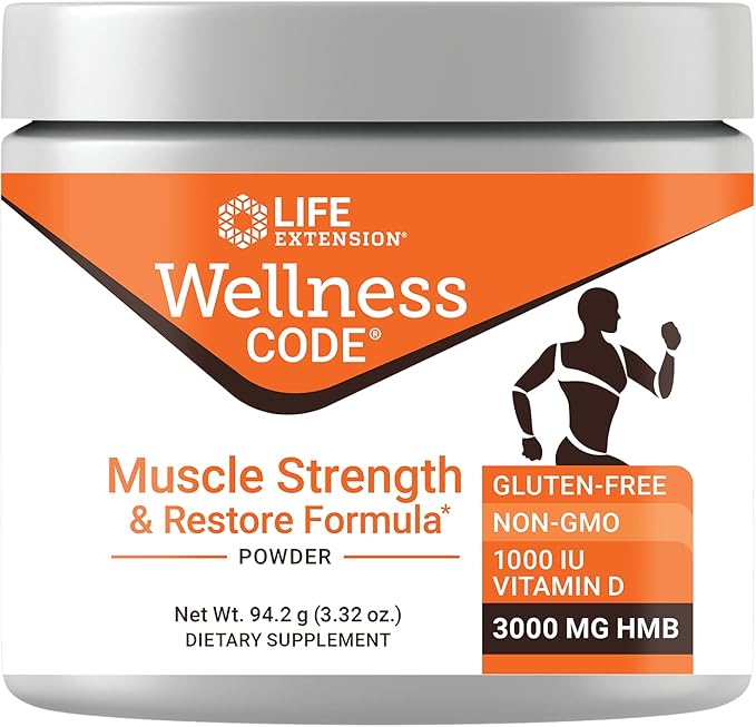 Wellness Code, Muscle Strength & Restore Formula Powder, 3.32 oz (94.2 g) by Life Extension