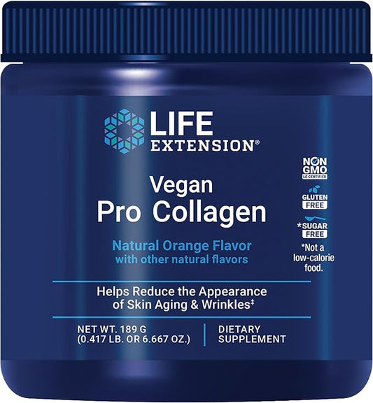 Vegan Pro Collagen, Natural Orange, 6.667 oz (189 g) by Life Extension