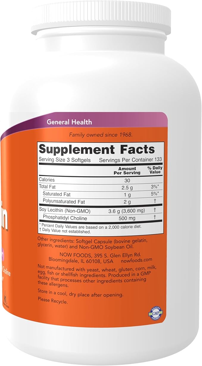 Lecithin, 1,200 mg, 400 Softgels by NOW