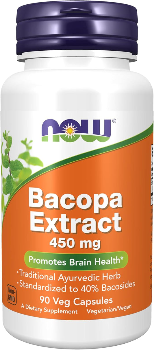 Bacopa Extract 450 mg - 90 Veg Capsules by NOW