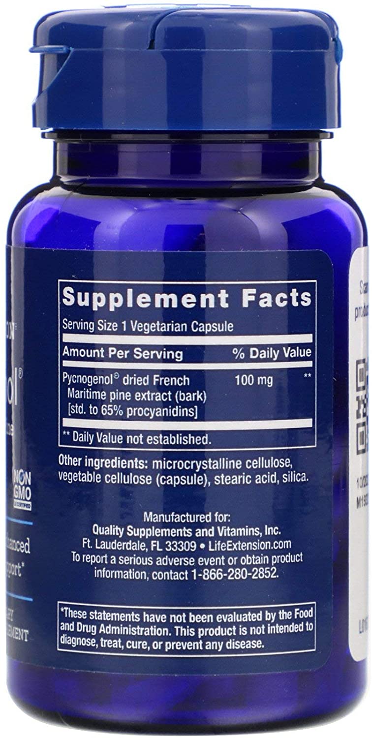 Pycnogenol 100 mg 60 Vegetarian Capsules