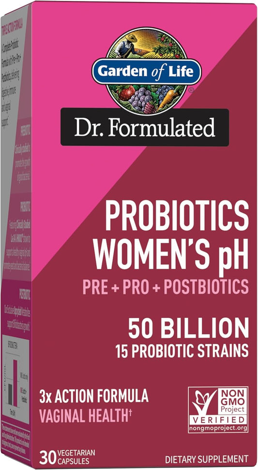 Probiotics Women's pH, 50 Billion, 30 Vegetarian Capsules by Garden of Life