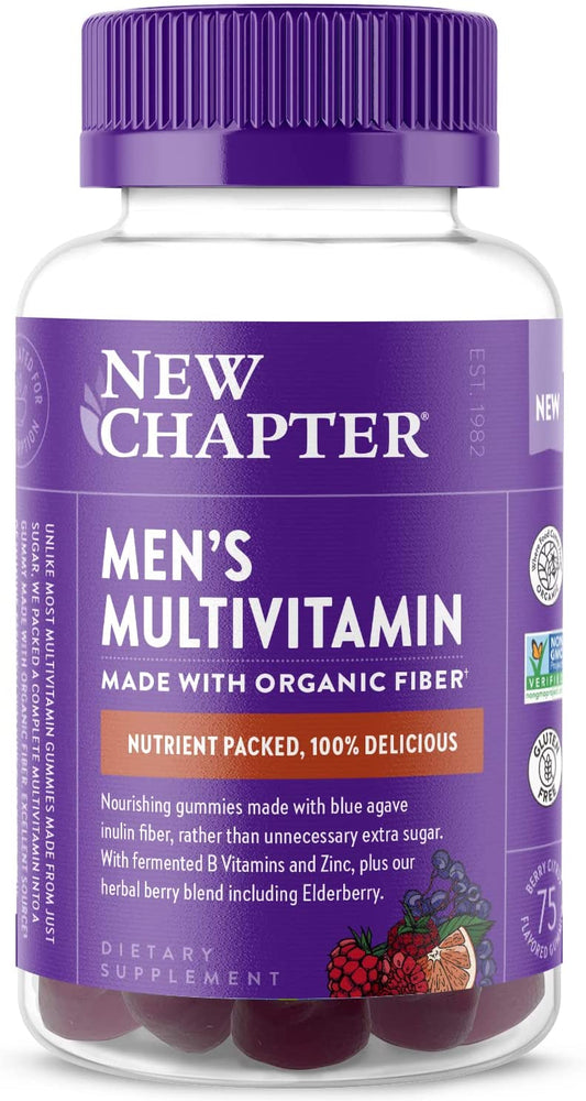 Men's Multivitamin Gummies 75 count by New Chapter 66 % Less Sugar