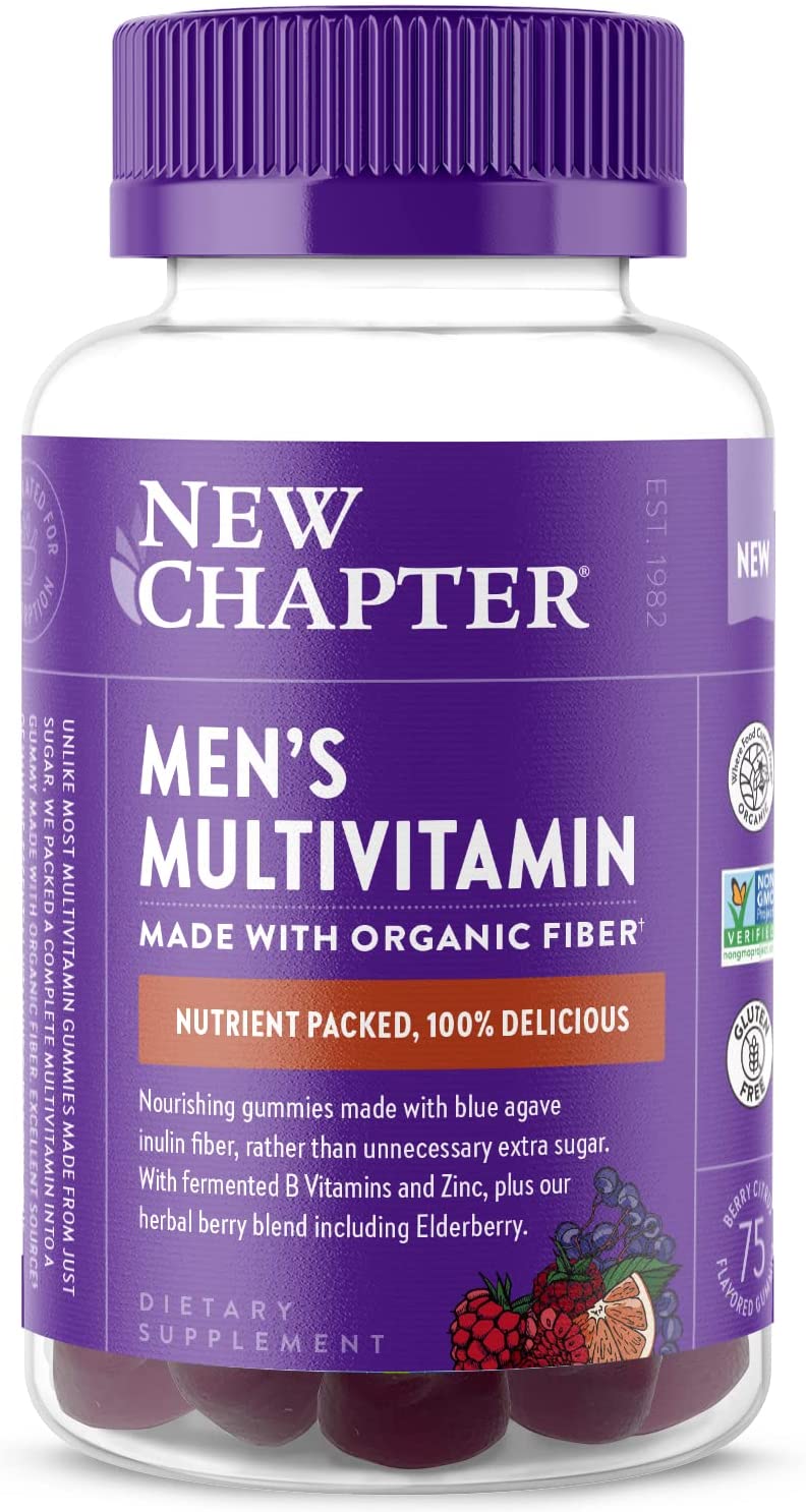 Men's Multivitamin Gummies 75 count by New Chapter 66 % Less Sugar